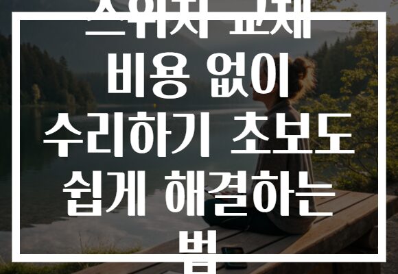 스위치 교체 비용 없이 수리하기 초보도 쉽게 해결하는 법 스위치 교체 비용 없이 수리하기 초보도 쉽게 해결하는 법