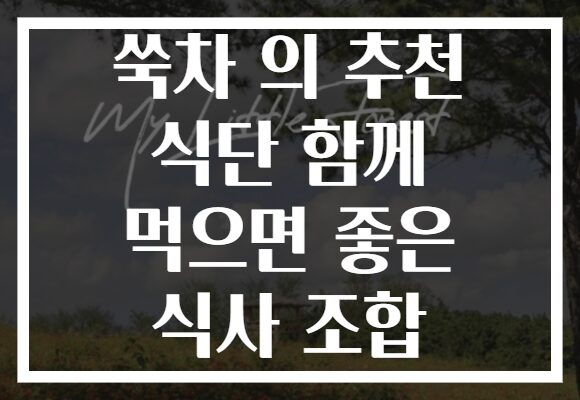 쑥차 의 추천 식단 함께 먹으면 좋은 식사 조합 쑥차 의 추천 식단 함께 먹으면 좋은 식사 조합