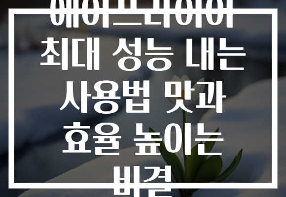 에어프라이어 최대 성능 내는 사용법 맛과 효율 높이는 비결 에어프라이어 최대 성능 내는 사용법 맛과 효율 높이는 비결