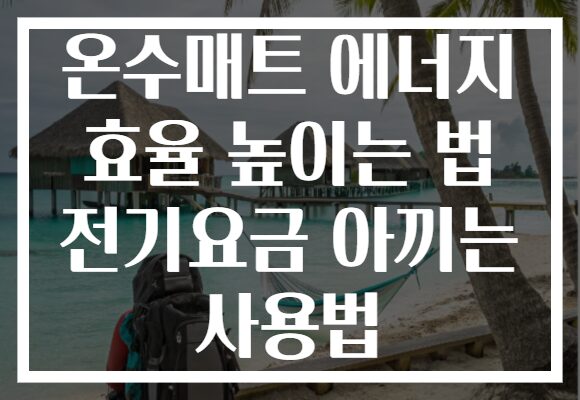 온수매트 에너지 효율 높이는 법 전기요금 아끼는 사용법 온수매트 에너지 효율 높이는 법 전기요금 아끼는 사용법