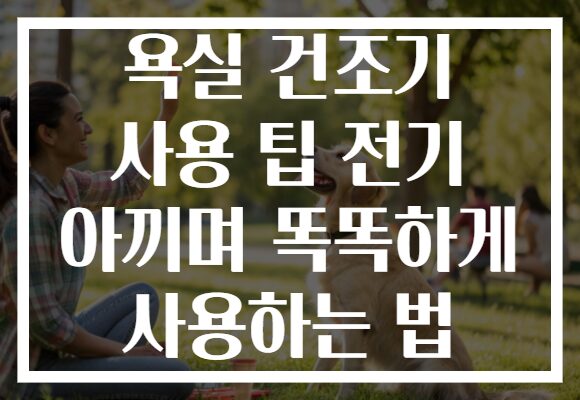 욕실 건조기 사용 팁 전기 아끼며 똑똑하게 사용하는 법 욕실 건조기 사용 팁 전기 아끼며 똑똑하게 사용하는 법