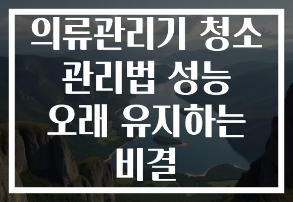 의류관리기 청소 관리법 성능 오래 유지하는 비결 의류관리기 청소 관리법 성능 오래 유지하는 비결