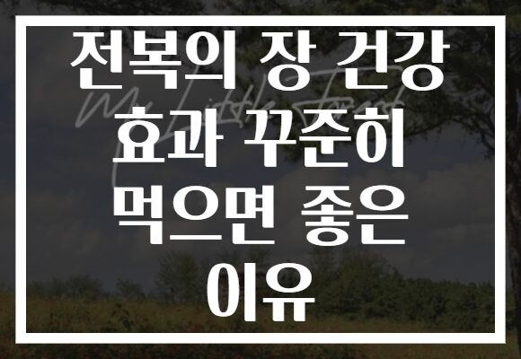 전복의 장 건강 효과 꾸준히 먹으면 좋은 이유 전복의 장 건강 효과 꾸준히 먹으면 좋은 이유