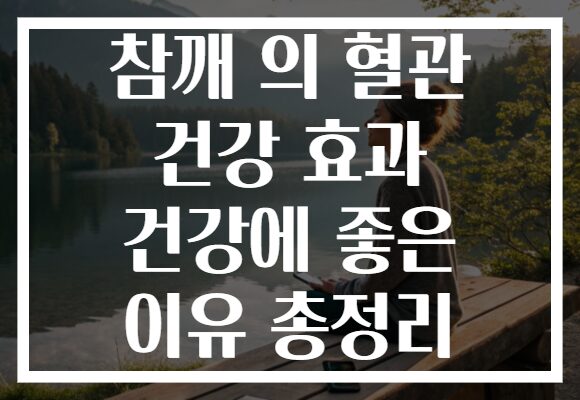 참깨 의 혈관 건강 효과 건강에 좋은 이유 총정리