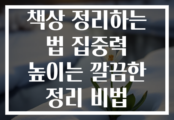 책상 정리하는 법 집중력 높이는 깔끔한 정리 비법 책상 정리하는 법 집중력 높이는 깔끔한 정리 비법