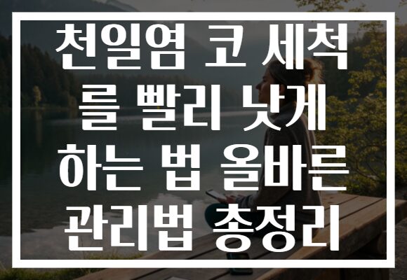 천일염 코 세척 를 빨리 낫게 하는 법 올바른 관리법 총정리 천일염 코 세척 를 빨리 낫게 하는 법 올바른 관리법 총정리