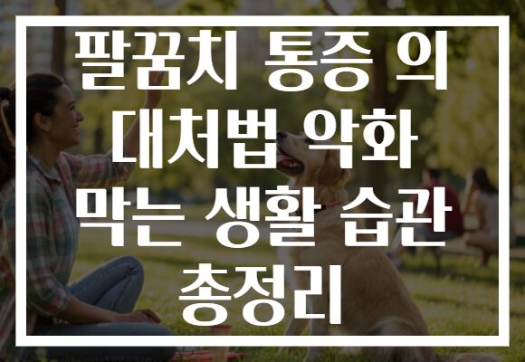 팔꿈치 통증 의 대처법 악화 막는 생활 습관 총정리