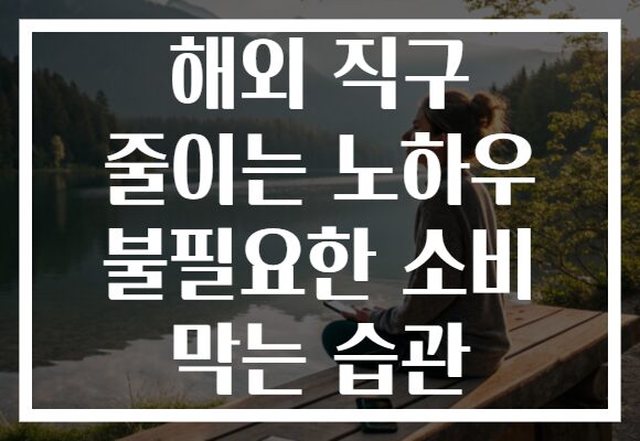 해외 직구 줄이는 노하우 불필요한 소비 막는 습관 해외 직구 줄이는 노하우 불필요한 소비 막는 습관