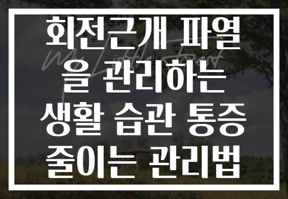 회전근개 파열 을 관리하는 생활 습관 통증 줄이는 관리법 회전근개 파열 을 관리하는 생활 습관 통증 줄이는 관리법