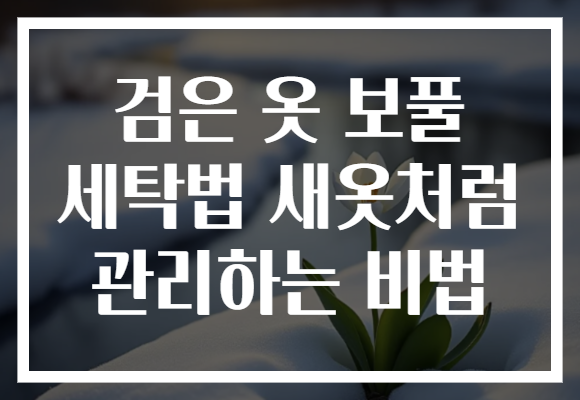 검은 옷 보풀 세탁법 새옷처럼 관리하는 비법 검은 옷 보풀 세탁법 새옷처럼 관리하는 비법