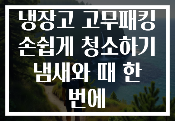 냉장고 고무패킹 손쉽게 청소하기 냄새와 때 한 번에