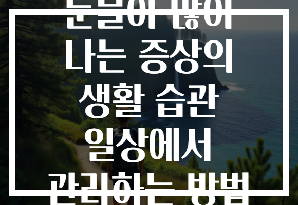 눈물이 많이 나는 증상의 생활 습관 일상에서 관리하는 방법 눈물이 많이 나는 증상의 생활 습관 일상에서 관리하는 방법