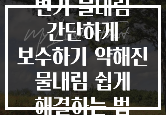 변기 물내림 간단하게 보수하기 약해진 물내림 쉽게 해결하는 법 변기 물내림 간단하게 보수하기 약해진 물내림 쉽게 해결하는 법