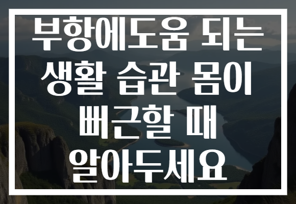 부항에도움 되는 생활 습관 몸이 뻐근할 때 알아두세요 부항에도움 되는 생활 습관 몸이 뻐근할 때 알아두세요