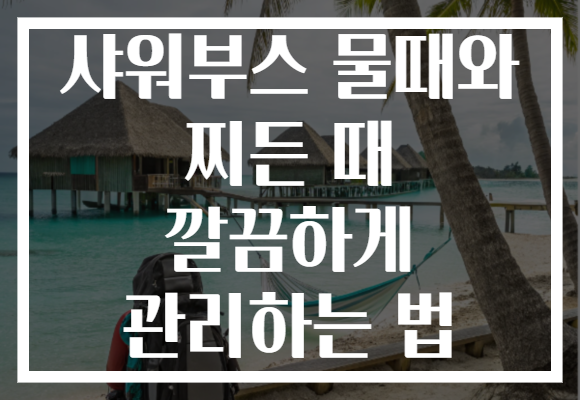 샤워부스 물때와 찌든 때 깔끔하게 관리하는 법