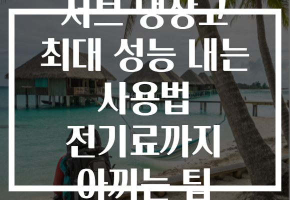 서브 냉장고 최대 성능 내는 사용법 전기료까지 아끼는 팁