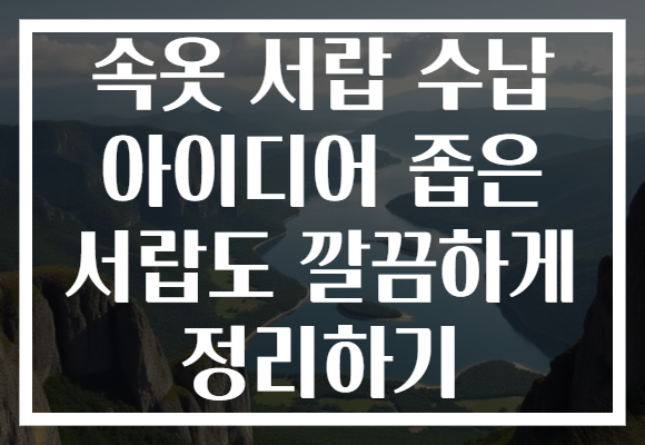 속옷 서랍 수납 아이디어 좁은 서랍도 깔끔하게 정리하기 속옷 서랍 수납 아이디어 좁은 서랍도 깔끔하게 정리하기
