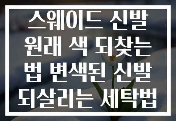 스웨이드 신발 원래 색 되찾는 법 변색된 신발 되살리는 세탁법 스웨이드 신발 원래 색 되찾는 법 변색된 신발 되살리는 세탁법