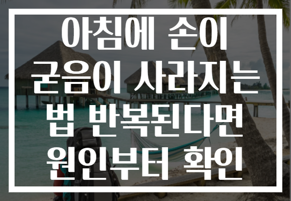 아침에 손이 굳음이 사라지는 법 반복된다면 원인부터 확인 아침에 손이 굳음이 사라지는 법 반복된다면 원인부터 확인