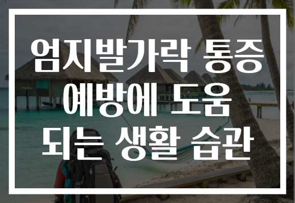 엄지발가락 통증 예방에 도움 되는 생활 습관 엄지발가락 통증 예방에 도움 되는 생활 습관