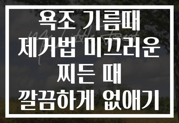 욕조 기름때 제거법 미끄러운 찌든 때 깔끔하게 없애기