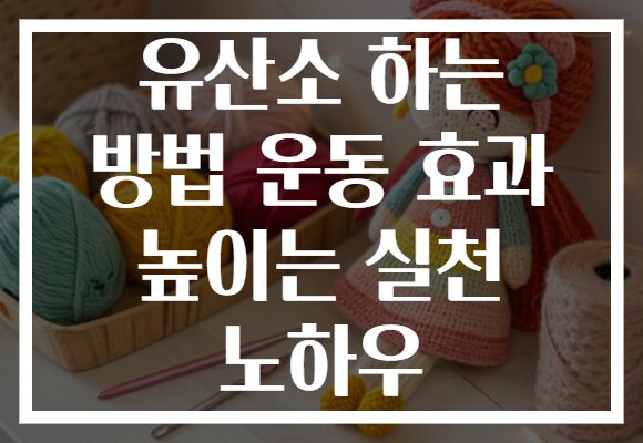유산소 하는 방법 운동 효과 높이는 실천 노하우 유산소 하는 방법 운동 효과 높이는 실천 노하우