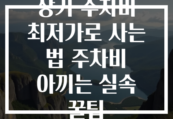 장기 주차비 최저가로 사는 법 주차비 아끼는 실속 꿀팁 장기 주차비 최저가로 사는 법 주차비 아끼는 실속 꿀팁