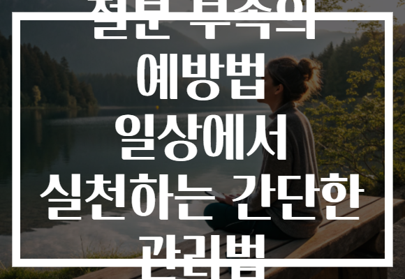 철분 부족의 예방법 일상에서 실천하는 간단한 관리법 철분 부족의 예방법 일상에서 실천하는 간단한 관리법