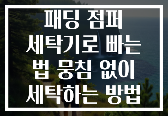 패딩 점퍼 세탁기로 빠는 법 뭉침 없이 세탁하는 방법 패딩 점퍼 세탁기로 빠는 법 뭉침 없이 세탁하는 방법