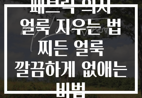 패브릭 의자 얼룩 지우는 법 찌든 얼룩 깔끔하게 없애는 비법