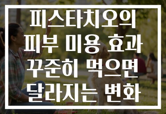 피스타치오의 피부 미용 효과 꾸준히 먹으면 달라지는 변화