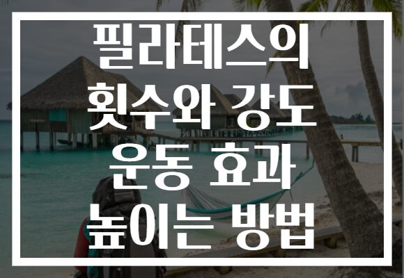 필라테스의 횟수와 강도 운동 효과 높이는 방법