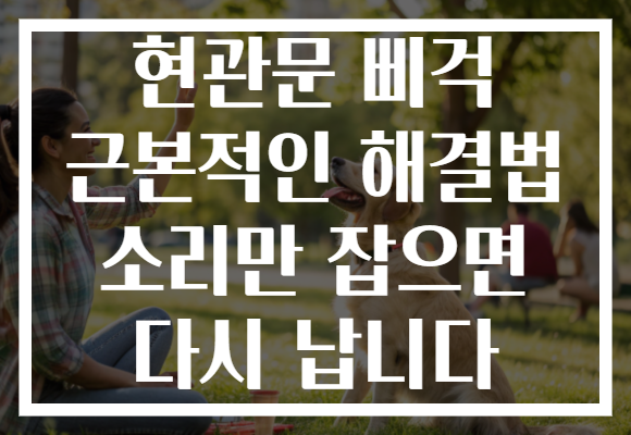 현관문 삐걱 근본적인 해결법 소리만 잡으면 다시 납니다