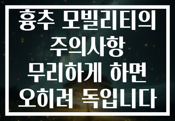 흉추 모빌리티의 주의사항 무리하게 하면 오히려 독입니다
