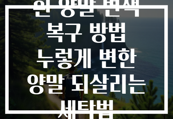 흰 양말 변색 복구 방법 누렇게 변한 양말 되살리는 세탁법