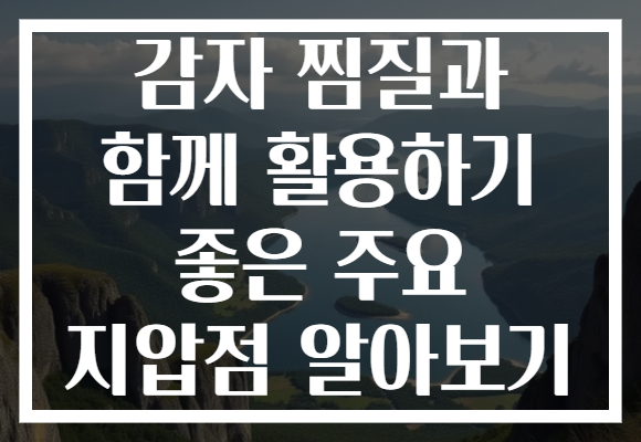 감자 찜질과 함께 활용하기 좋은 주요 지압점 알아보기 감자 찜질과 함께 활용하기 좋은 주요 지압점 알아보기