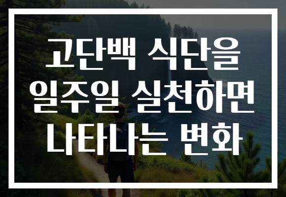 고단백 식단을 일주일 실천하면 나타나는 변화 고단백 식단을 일주일 실천하면 나타나는 변화