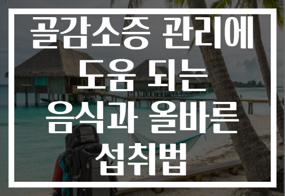 골감소증 관리에 도움 되는 음식과 올바른 섭취법 골감소증 관리에 도움 되는 음식과 올바른 섭취법