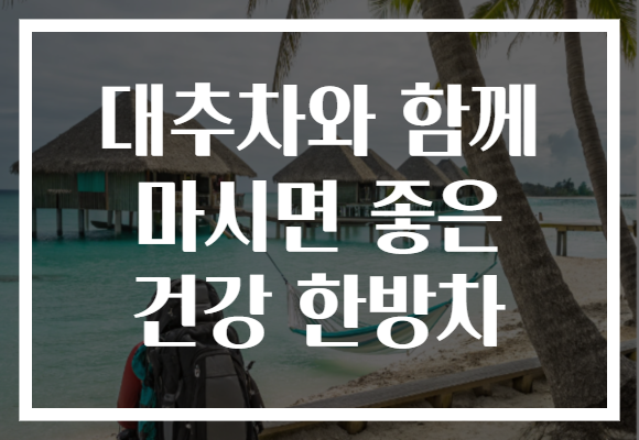 대추차와 함께 마시면 좋은 건강 한방차