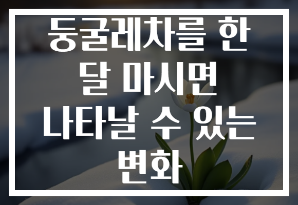 둥굴레차를 한 달 마시면 나타날 수 있는 변화 둥굴레차를 한 달 마시면 나타날 수 있는 변화