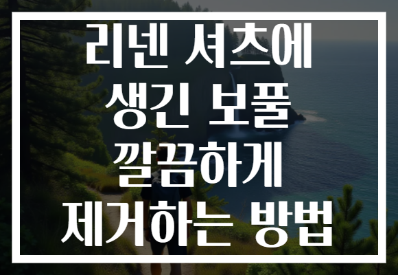 리넨 셔츠에 생긴 보풀 깔끔하게 제거하는 방법 리넨 셔츠에 생긴 보풀 깔끔하게 제거하는 방법