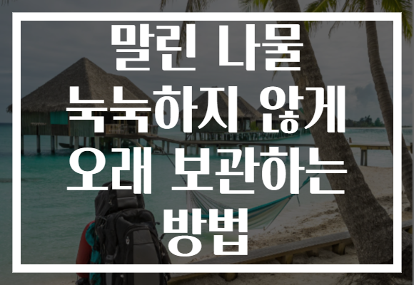 말린 나물 눅눅하지 않게 오래 보관하는 방법 말린 나물 눅눅하지 않게 오래 보관하는 방법