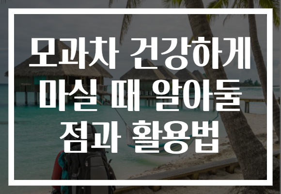 모과차 건강하게 마실 때 알아둘 점과 활용법