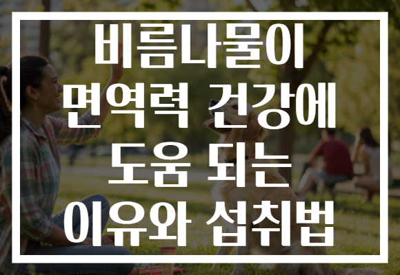 비름나물이 면역력 건강에 도움 되는 이유와 섭취법