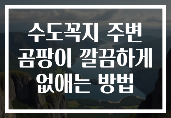수도꼭지 주변 곰팡이 깔끔하게 없애는 방법