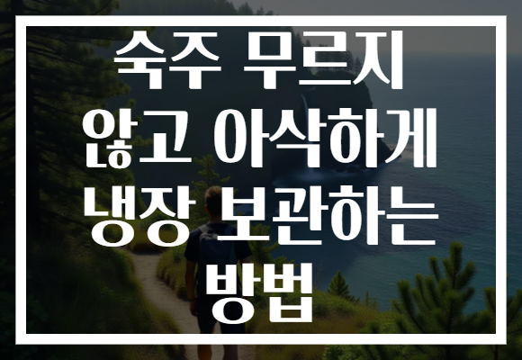 숙주 무르지 않고 아삭하게 냉장 보관하는 방법