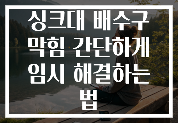 싱크대 배수구 막힘 간단하게 임시 해결하는 법 싱크대 배수구 막힘 간단하게 임시 해결하는 법