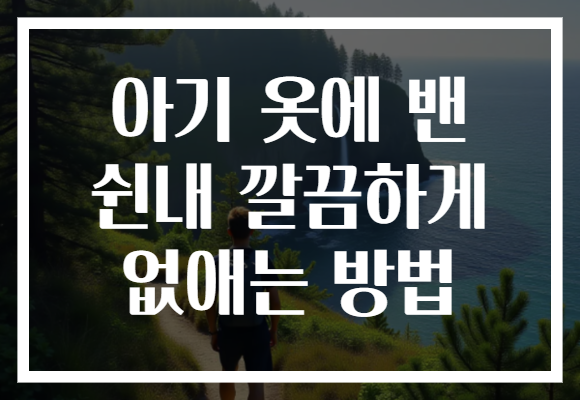 아기 옷에 밴 쉰내 깔끔하게 없애는 방법 아기 옷에 밴 쉰내 깔끔하게 없애는 방법