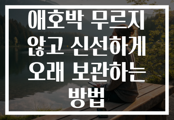 애호박 무르지 않고 신선하게 오래 보관하는 방법 애호박 무르지 않고 신선하게 오래 보관하는 방법