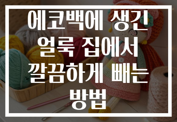 에코백에 생긴 얼룩 집에서 깔끔하게 빼는 방법